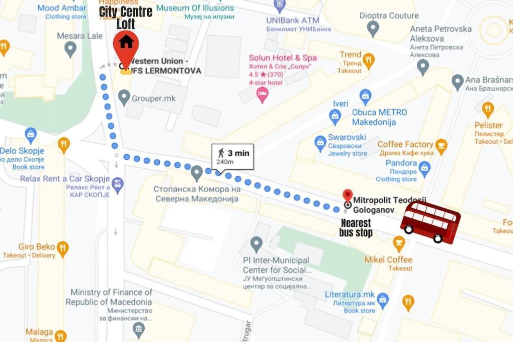 City Centre Loft Skopje Eksteriør bilde